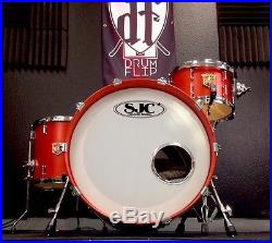 SJC Custom Drums Orange Stain Drum Set! 22,16,12