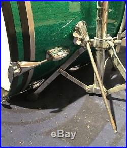 SLINGERLAND 60s Vtg Bop Drum Set Kit 8x12 14x14 14x18 Snare Hollywood Ace 4-Pc