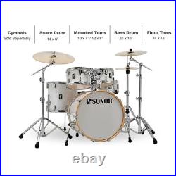 SONOR AQ2 Studio Maple 5-Piece Shell Pack White Marine Pearl Refurbished SONOR AQ2 Studio Maple 5-Piece Shell Pack White Marine Pearl Refurbished