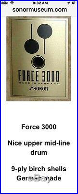 SONOR FORCE 3000 DRUM Set KIt In Great Condition