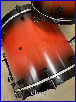 SPAUN CUSTOM MAPLE DRUMSET 10-12-14-16-22 Red Burst Black Hardware