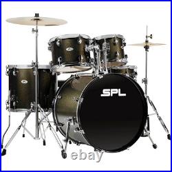 SPL 5PC Unity II All In One Drum Set Black Onyx Glitter Refurbished