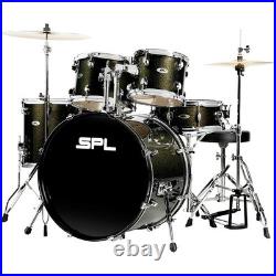 SPL 5PC Unity II All In One Drum Set Black Onyx Glitter Refurbished