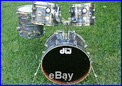 STUNNING! DW USA COLLECTORS 20 10 12 14 DRUM SET in PEACOCK OYSTER PEARL! Z389