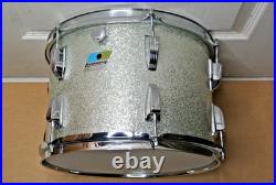 SUPER CLEAN! 1970's LUDWIG 13 SILVER SPARKLE CLASSIC TOM for YOUR DRUM SET L889