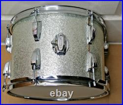 SUPER CLEAN! 1970's LUDWIG 13 SILVER SPARKLE CLASSIC TOM for YOUR DRUM SET L889