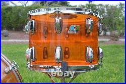 SUPER CLEAN! 2009 LUDWIG 14 AMBER VISTALITE CLASSIC TOM for YOUR DRUM SET! I822