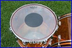SUPER CLEAN! 2009 LUDWIG 14 AMBER VISTALITE CLASSIC TOM for YOUR DRUM SET! I822