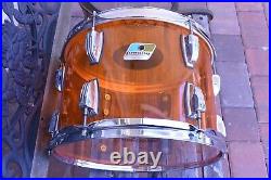 SUPER CLEAN! LUDWIG 13 CLASSIC AMBER VISTALITE TOM for YOUR DRUM SET! LOT R19