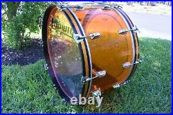 SUPER CLEAN! LUDWIG 26 CLASSIC AMBER VISTALITE BASS DRUM for YOUR SET! LOT R20