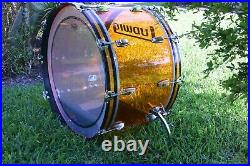 SUPER CLEAN! LUDWIG 26 CLASSIC AMBER VISTALITE BASS DRUM for YOUR SET! LOT R20