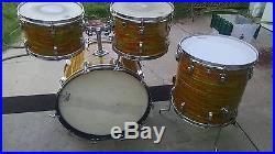 Super Rare 1971 Ludwig Citrus Mod Big Beat Drumset