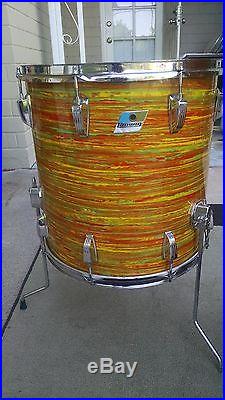 Super Rare 1971 Ludwig Citrus Mod Big Beat Drumset