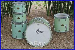 SUPER RARE 70's GRETSCH DRUM SET 22/12/13 + 14 and 16 FLOOR TOMS in SONIC BLUE