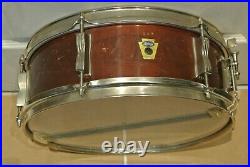 SWEET! 1959 Ludwig PIONEER NATURAL MAHGANY SNARE DRUM for YOUR DRUM SET! #G314