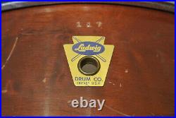 SWEET! 1959 Ludwig PIONEER NATURAL MAHGANY SNARE DRUM for YOUR DRUM SET! #G314