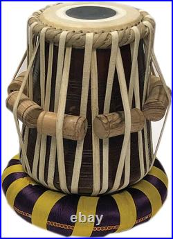 Satnam Bayan Hand Crafted Professional Tabla Drum Set Hammer Music Book Steel