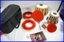 Satnam Copper Bayan Tabla Drum Set Gig Bag, Hammer, Music Book, Tuning Blocks