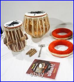 Satnam Copper Bayan Tabla Drum Set Gig Bag, Tuning Blocks, Hammer, Music Book