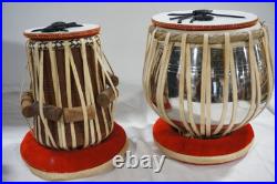 Satnam Steel Bayan Hand Crafted Steel Tabla Drum Set with Tabla Set Gig Bag