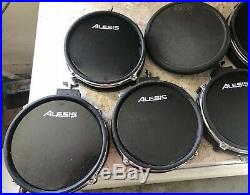 (Set Of 7) Alesis/Roland Drum Pads Toms & Snare Dual Zone WithWires