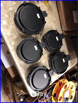 Set of Alesis DM10 Drum Pads Toms & Snare 5 Pc Set Dual Zone Stock Heads