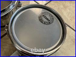 Set of Vintage Chrome steel Mini Timbales 6, 8 and 10 excellent conditions