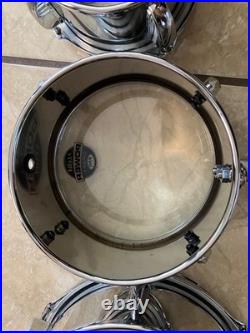 Set of Vintage Chrome steel Mini Timbales 6, 8 and 10 excellent conditions