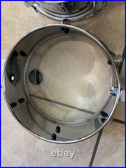 Set of Vintage Chrome steel Mini Timbales 6, 8 and 10 excellent conditions