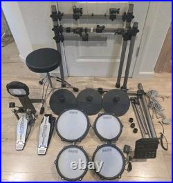 Simmons Titan 50 Electronic Drum Kit Mesh Heads Pedals Module Rack Throne Tested