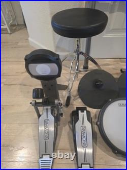 Simmons Titan 50 Electronic Drum Kit Mesh Heads Pedals Module Rack Throne Tested