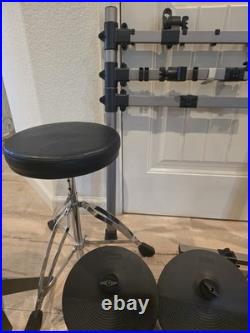 Simmons Titan 50 Electronic Drum Kit Mesh Heads Pedals Module Rack Throne Tested