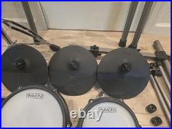 Simmons Titan 50 Electronic Drum Kit Mesh Heads Pedals Module Rack Throne Tested