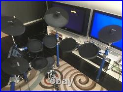 Simmons sd1000 drumset four toms blue metal