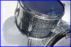 Slingerland 1960's Black Agate wrapped drum set restored