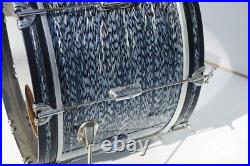 Slingerland 1960's Black Agate wrapped drum set restored