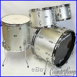 Slingerland 20,12,13,16 Drum Set Silver Sparkle Vintage 70s 3Ply Bass/Toms/Floor