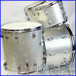 Slingerland 20,12,13,16 Drum Set Silver Sparkle Vintage 70s 3Ply Bass/Toms/Floor