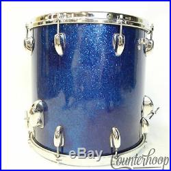 Slingerland 20,12,14 Modern Jazz Radio King Drum Set Blue Sparkle Vintage 60s