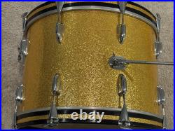 Slingerland 20 X 14 Bass Drum Gold Sparkle Very Nice Condition Drums Drumset Slingerland 20 X 14 Bass Drum Gold Sparkle Very Nice Condition Drums Drumset