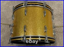 Slingerland 20 X 14 Bass Drum Gold Sparkle Very Nice Condition Drums Drumset Slingerland 20 X 14 Bass Drum Gold Sparkle Very Nice Condition Drums Drumset