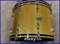 Slingerland 20 X 14 Bass Drum Gold Sparkle Very Nice Condition Drums Drumset Slingerland 20 X 14 Bass Drum Gold Sparkle Very Nice Condition Drums Drumset