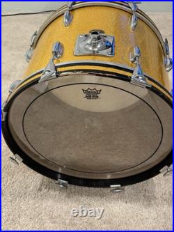Slingerland 20 X 14 Bass Drum Gold Sparkle Very Nice Condition Drums Drumset Slingerland 20 X 14 Bass Drum Gold Sparkle Very Nice Condition Drums Drumset
