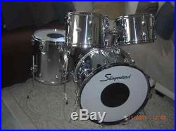 Slingerland 4 pc Chrome Drumset STUNNING MINT COND! 70s Era 5 Ply Maple/Poplar