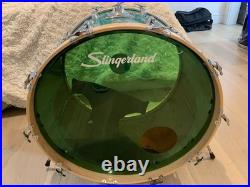 Slingerland 5-piece Turquoise Glitter Drum Set Slingerland 5-piece Turquoise Glitter Drum Set