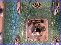 Slingerland 5-piece Turquoise Glitter Drum Set Slingerland 5-piece Turquoise Glitter Drum Set