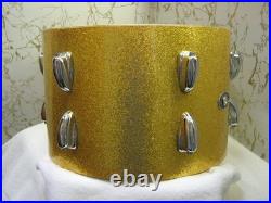 Slingerland 8 x 12 Rack Tom Shell Sparkling Gold Pearl 70's with Hardware LQQK