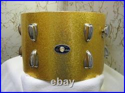 Slingerland 8 x 12 Rack Tom Shell Sparkling Gold Pearl 70's with Hardware LQQK