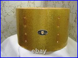 Slingerland 8 x 12 Rack Tom Shell Sparkling Gold Pearl 70's with Hardware LQQK