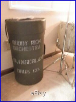 Slingerland Buddy Rich Drum Set, Wmp H/ware, Cases, Cymbals, Cannister Throne Nice